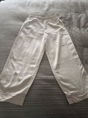 J. Jill Cream Cropped Wide-Leg Pants
